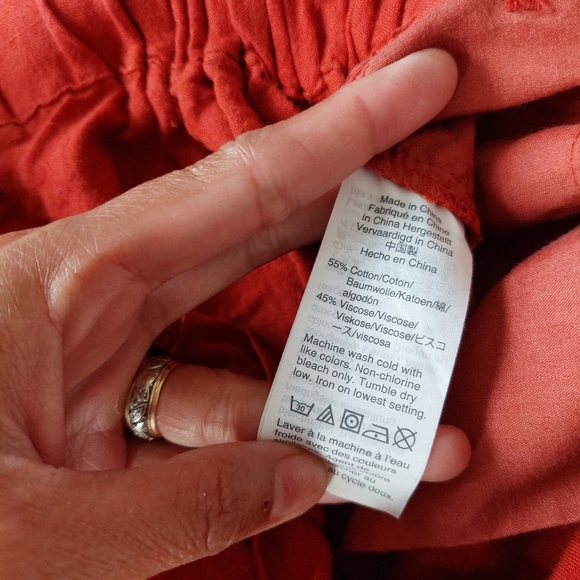 Madewell Tie-Waist Huston Pull-On Crop Pants Size Meduim - Picture 6 of 10